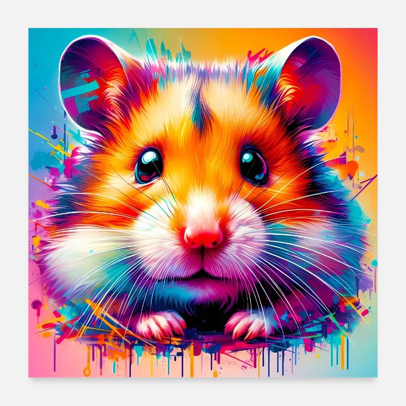 hamster Poster 60 x 60 cm