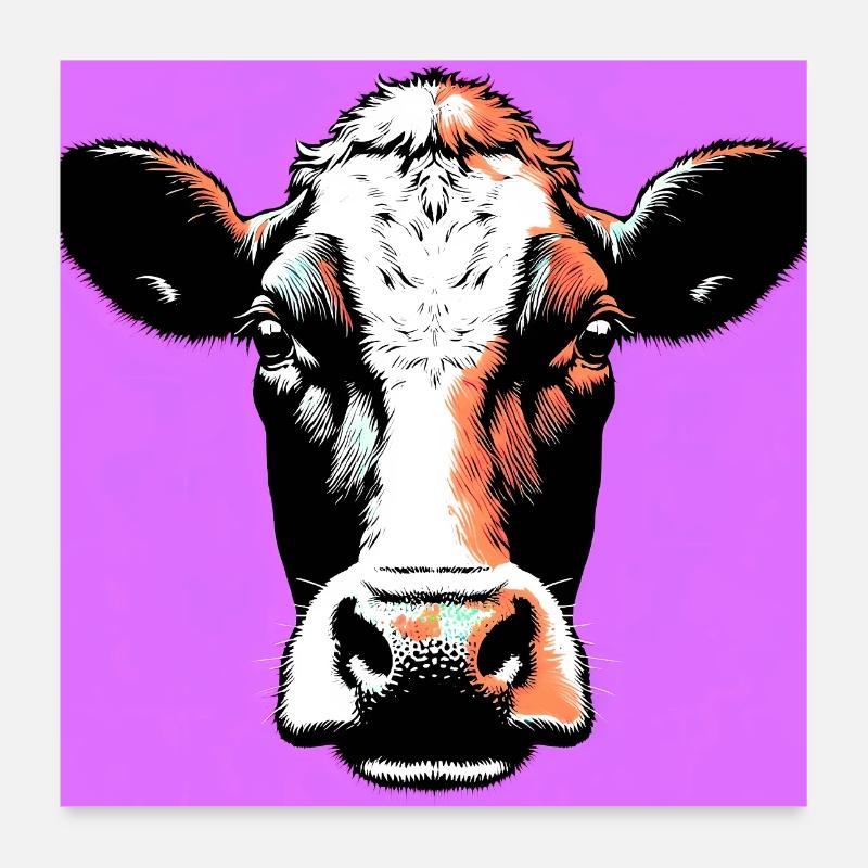 vache Poster 60 x 60 cm