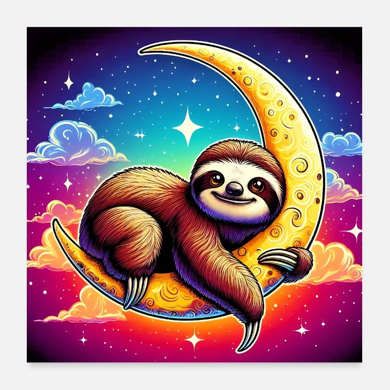 sloth Poster 24" x 24" (60x60 cm)