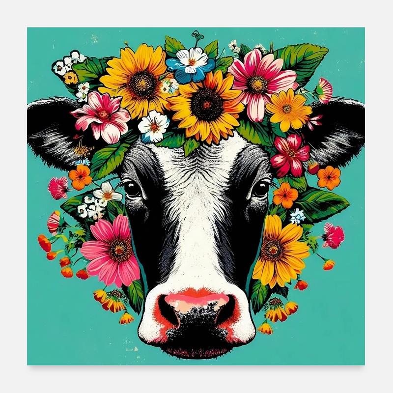 vache Poster 60 x 60 cm