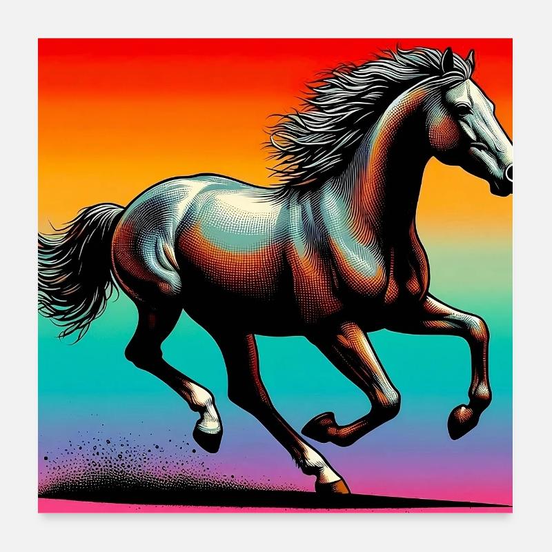 Pferd Poster 60x60 cm