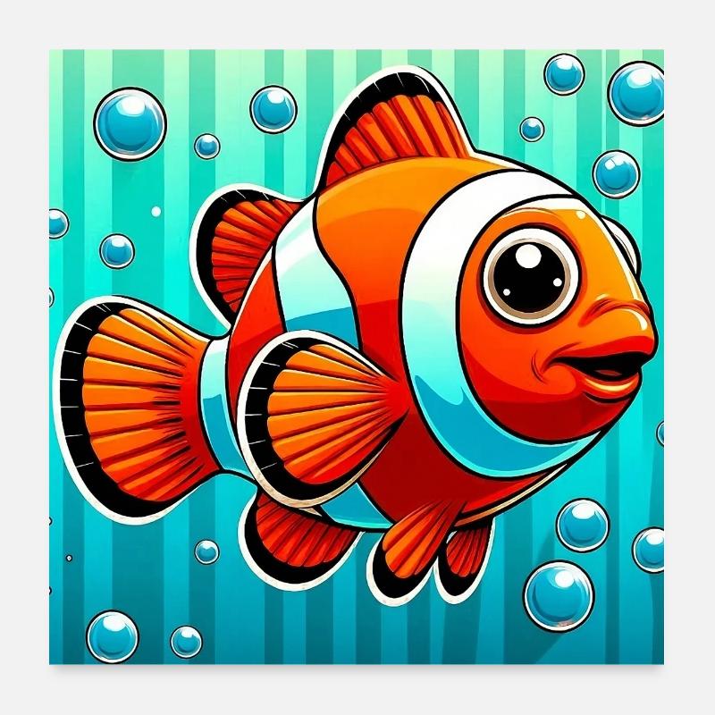 Clownfisch Poster 60x60 cm