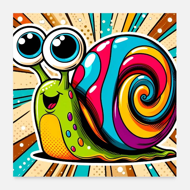 Escargot Poster 60 x 60 cm