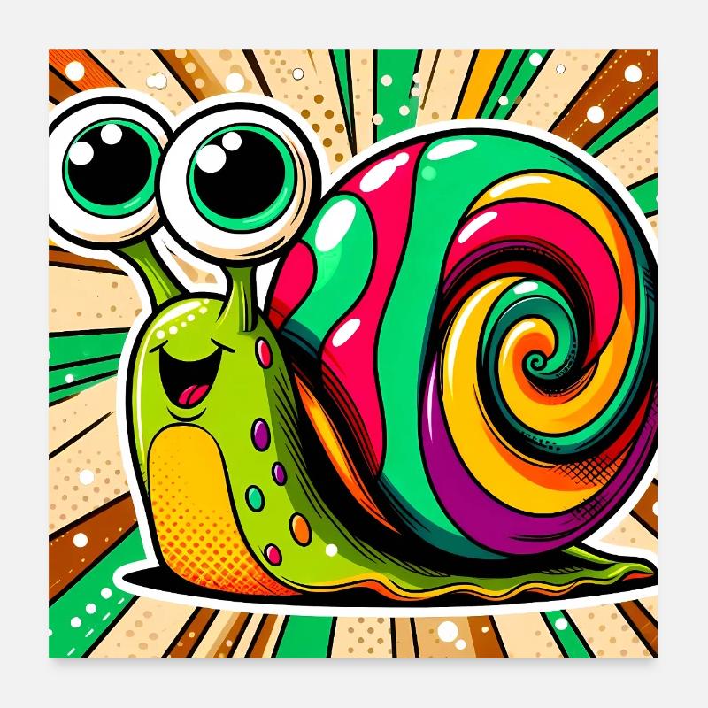Snail Poster 24" x 24" (60x60 cm)