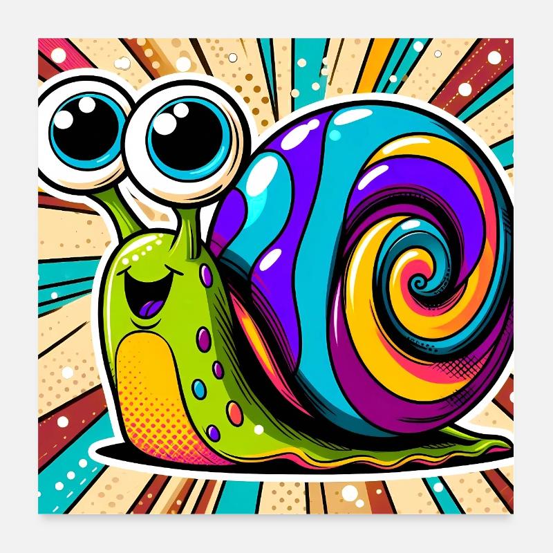 Escargot Poster 60 x 60 cm
