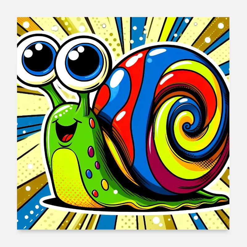 Snail Poster 24" x 24" (60x60 cm)