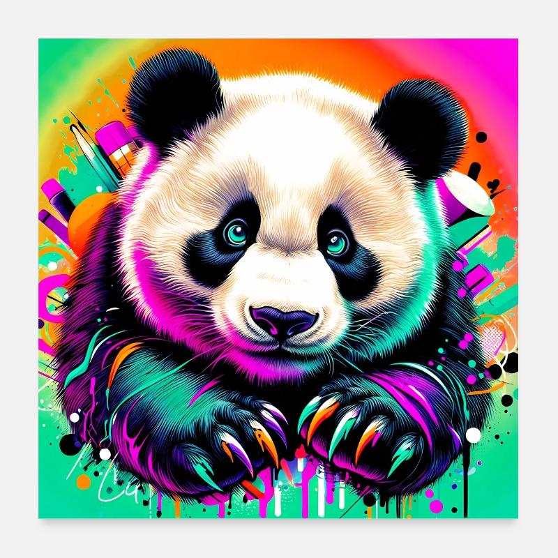 panda Poster 60 x 60 cm