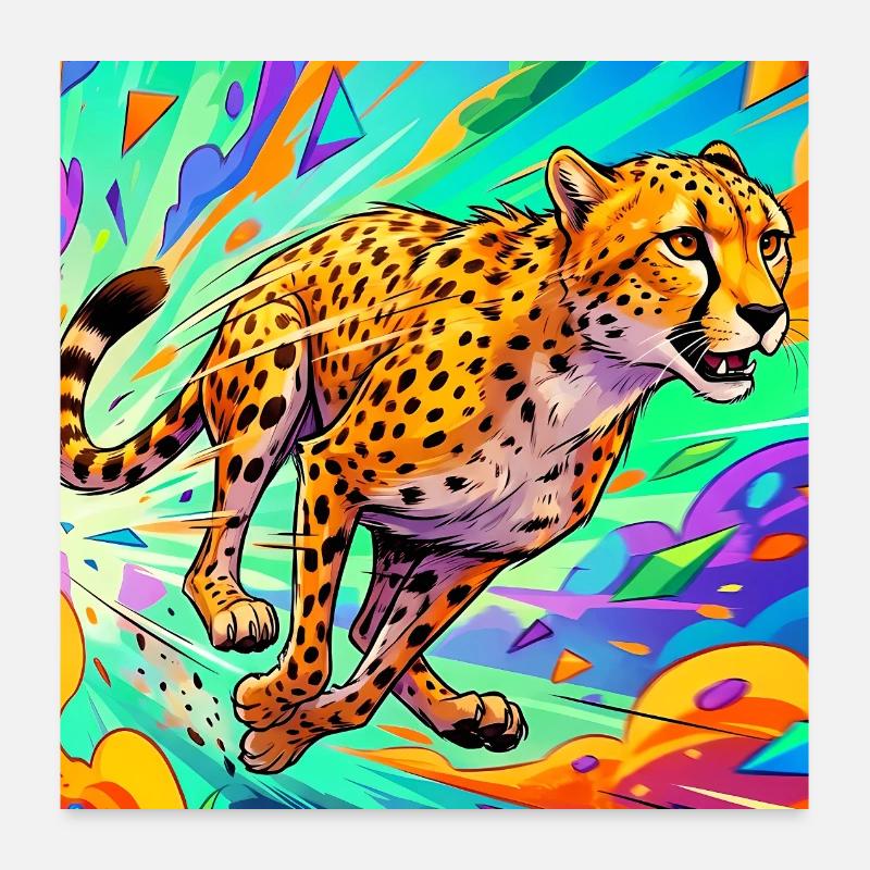 cheetah Poster 24" x 24" (60x60 cm)