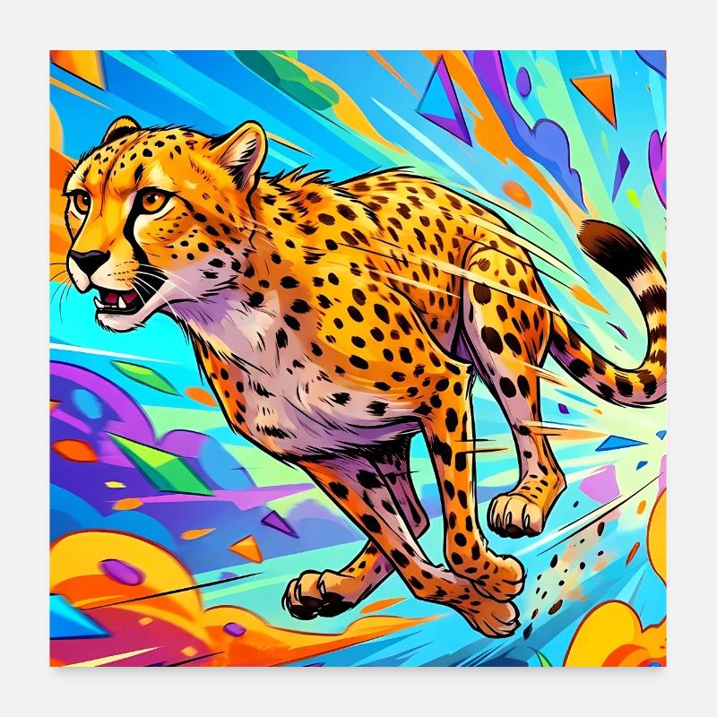 Gepard Poster 60x60 cm
