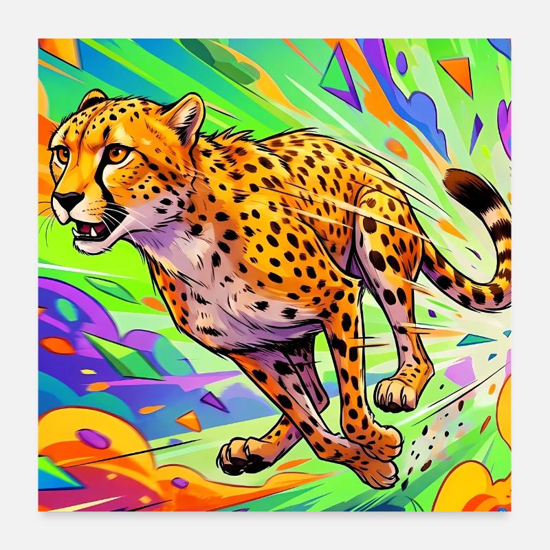 Gepard Poster 60x60 cm