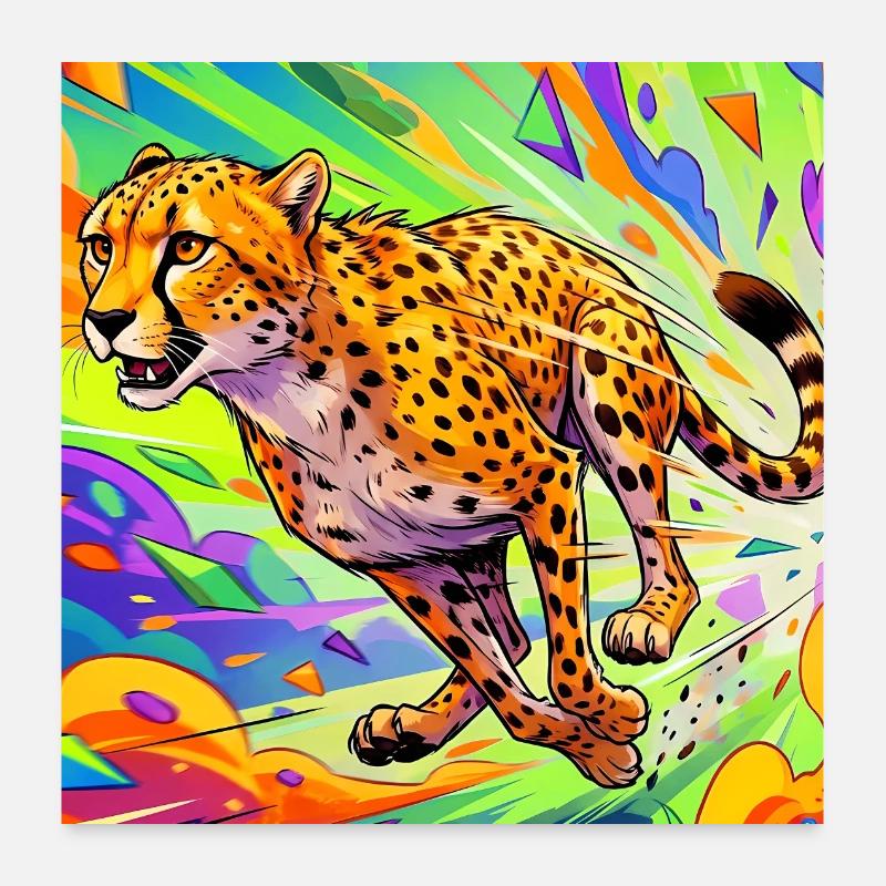 cheetah Poster 24" x 24" (60x60 cm)