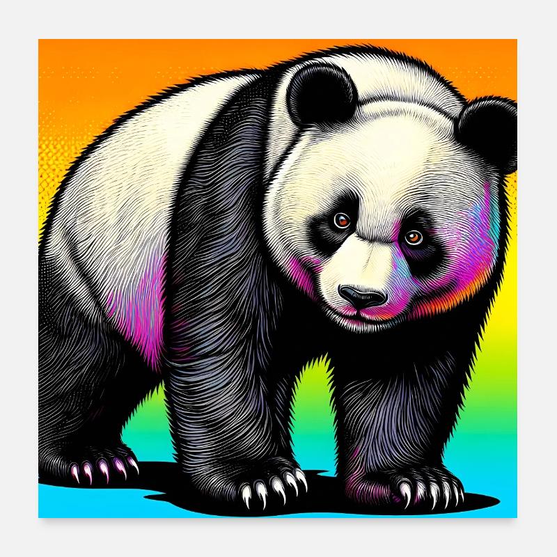 panda Poster 60 x 60 cm