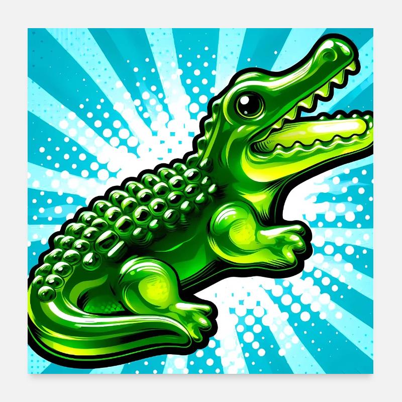 crocodile Poster 60 x 60 cm