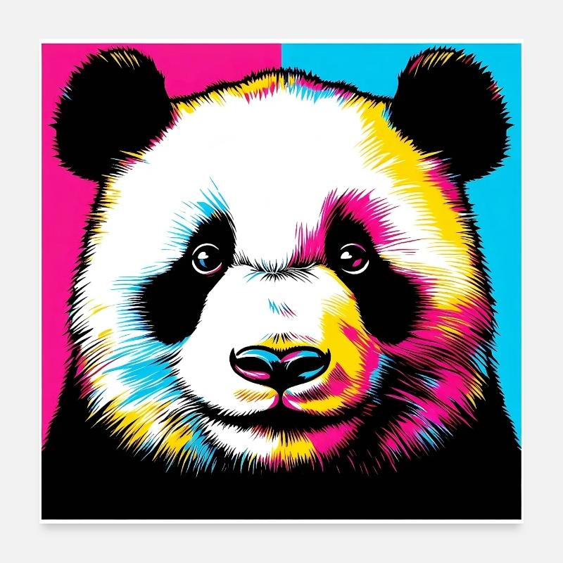 Panda Poster 60 x 60 cm