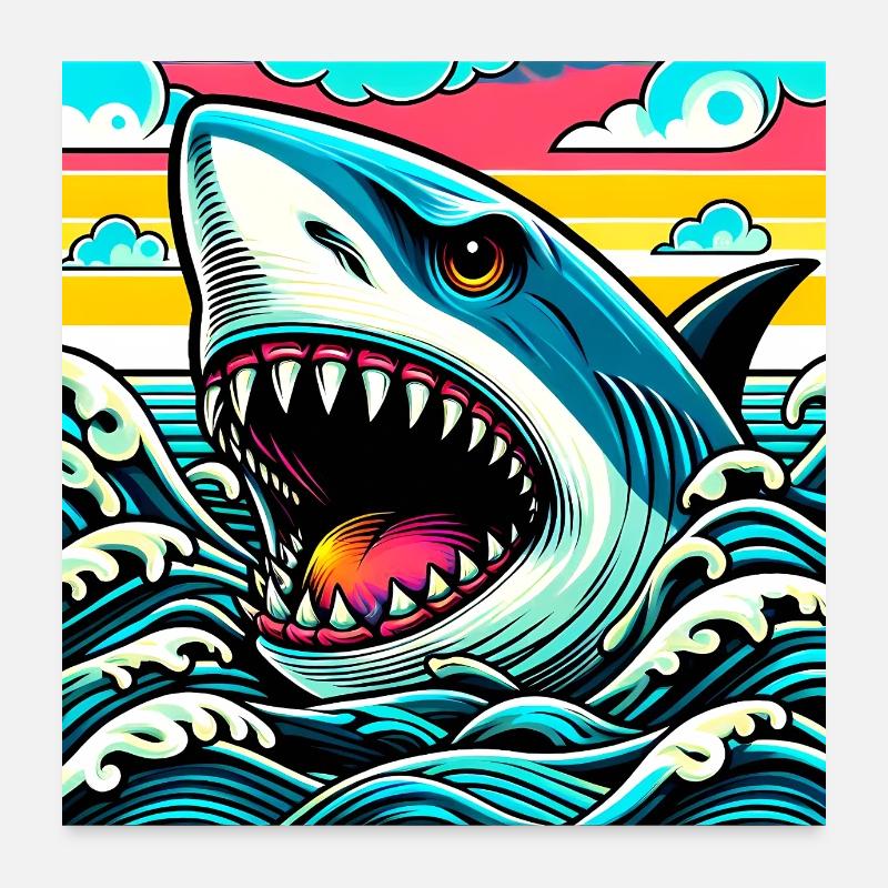 Requin Poster 60 x 60 cm