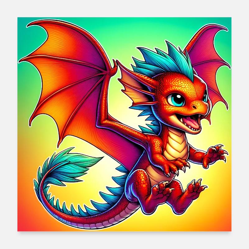 dragon Poster 24" x 24" (60x60 cm)