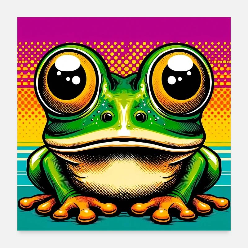 Frosch Poster 60x60 cm