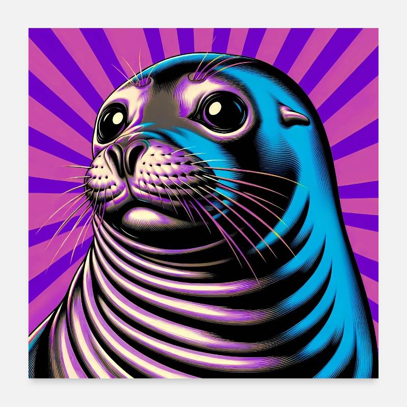 Phoque Poster 60 x 60 cm