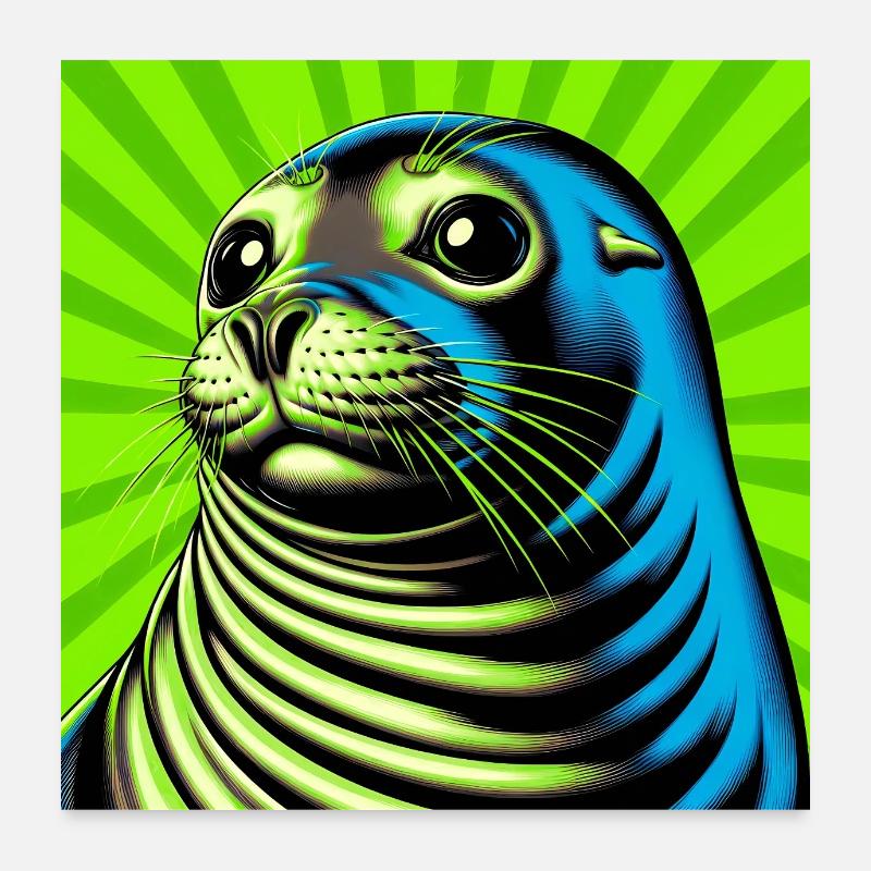Phoque Poster 60 x 60 cm