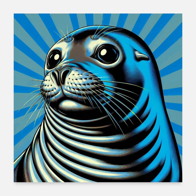 Phoque Poster 60 x 60 cm