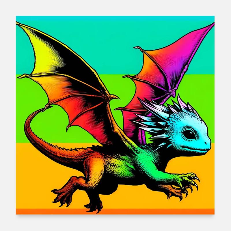 dragon Poster 60 x 60 cm