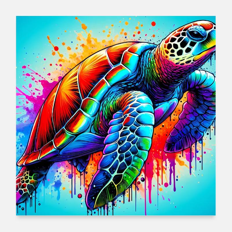 turtle Poster 24" x 24" (60x60 cm)