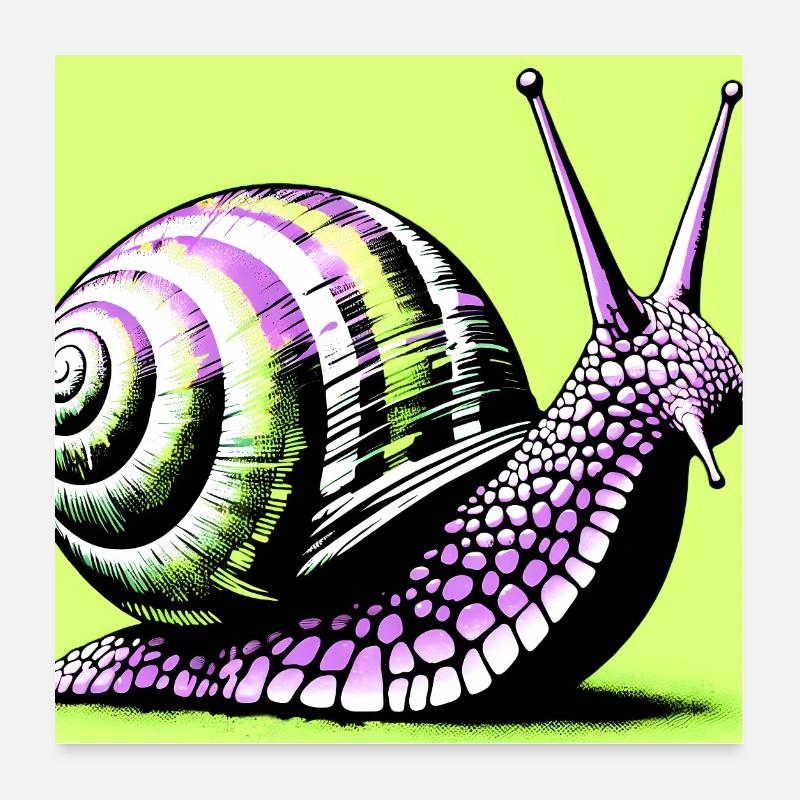Escargot Poster 60 x 60 cm