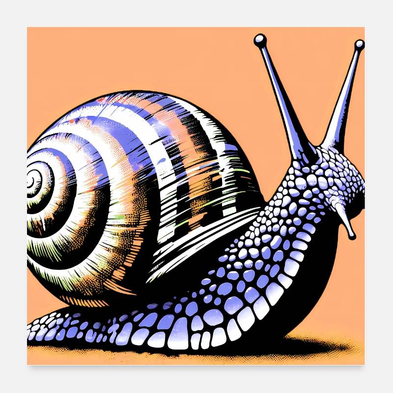 Snail Poster 24" x 24" (60x60 cm)