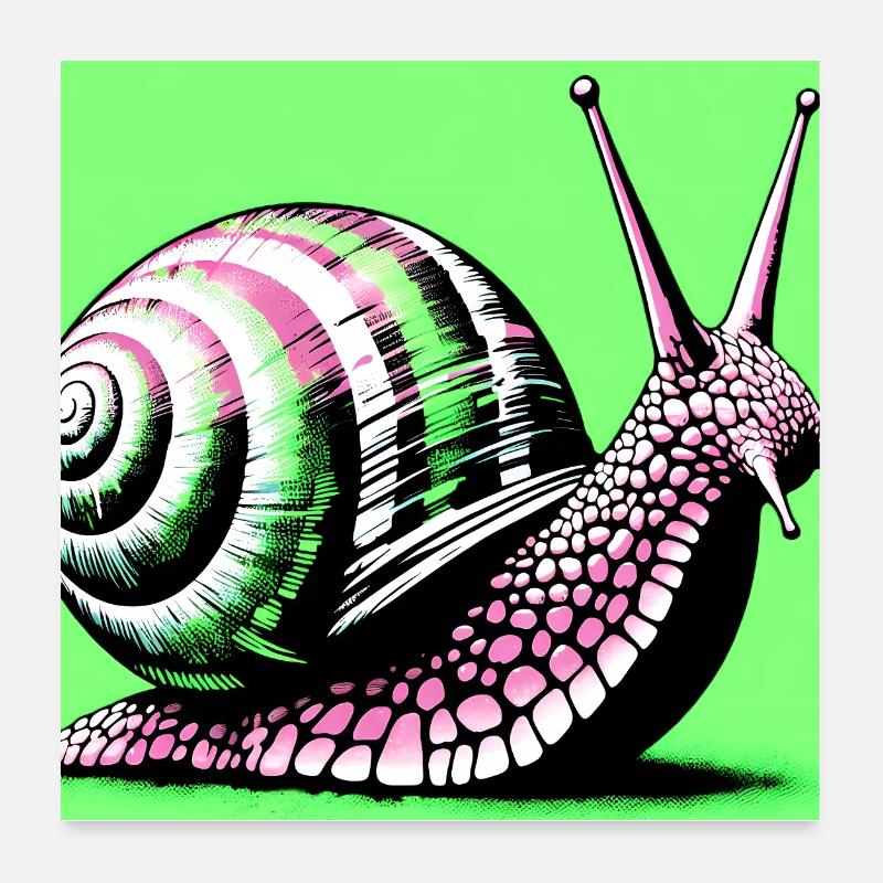 Schnecke Poster 60x60 cm