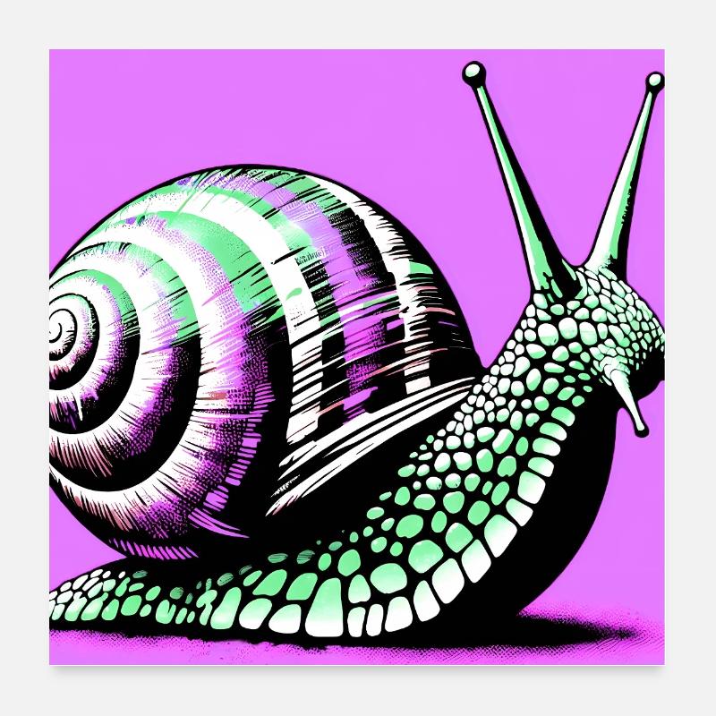 Schnecke Poster 60x60 cm