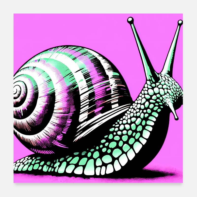 Escargot Poster 60 x 60 cm