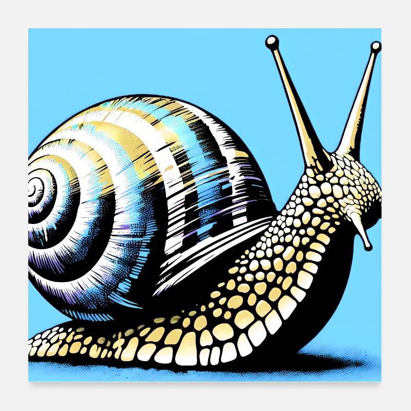 Snail Poster 24" x 24" (60x60 cm)