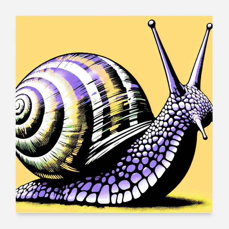 Escargot Poster 60 x 60 cm