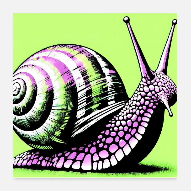 Escargot Poster 60 x 60 cm