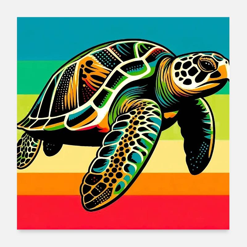 turtle Poster 24" x 24" (60x60 cm)