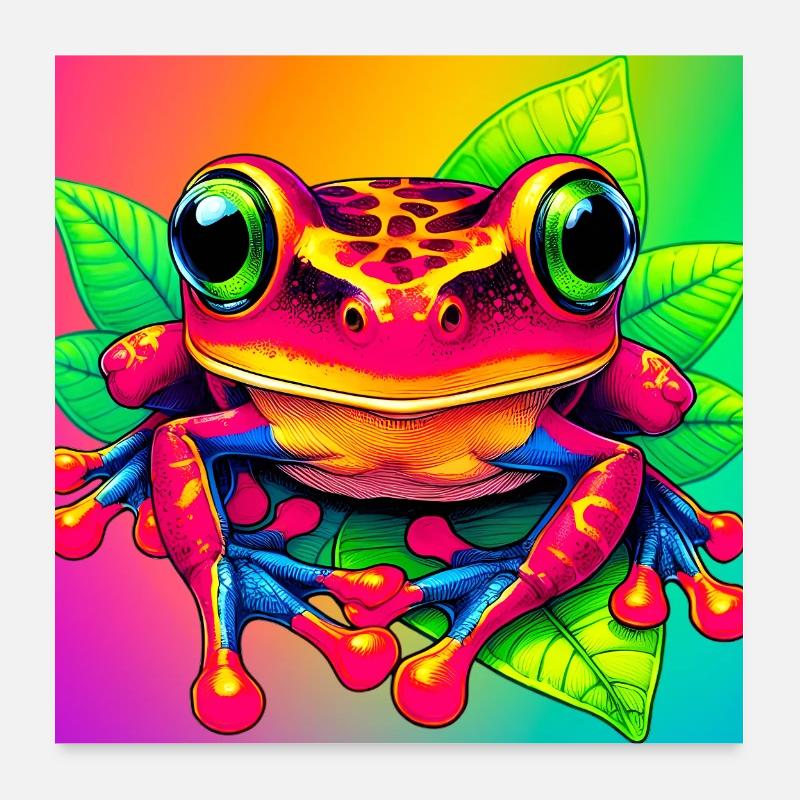 Frosch Poster 60x60 cm