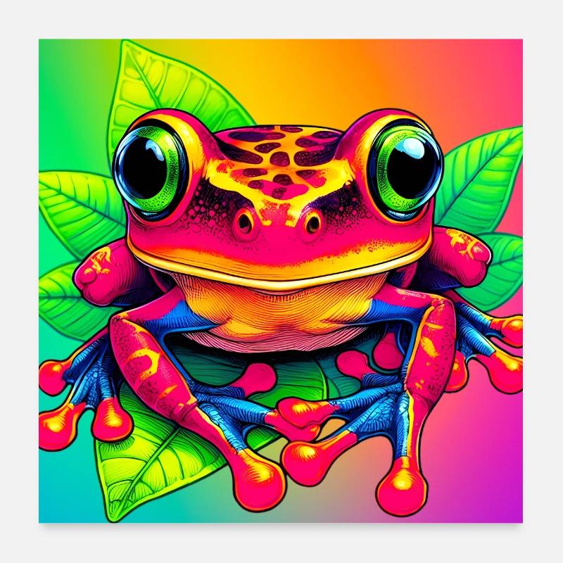 Frosch Poster 60x60 cm
