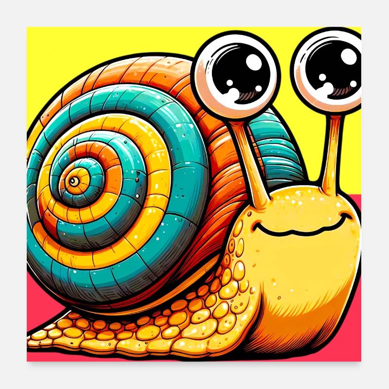 Snail Poster 24" x 24" (60x60 cm)