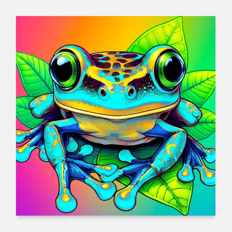 Frosch Poster 60x60 cm