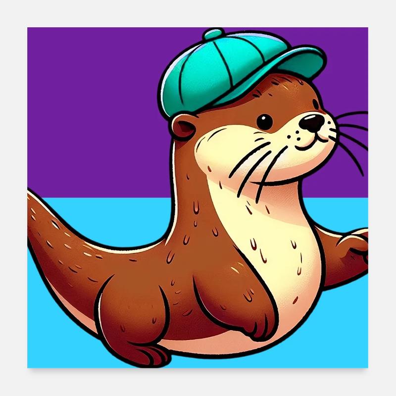 Otter Poster 60x60 cm
