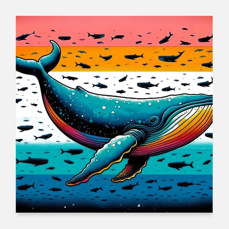 Wal - Poster 60x60 cm - Weiß