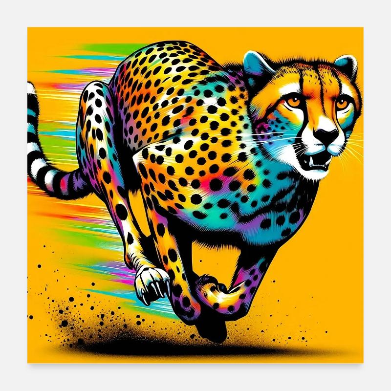 cheetah Poster 24" x 24" (60x60 cm)