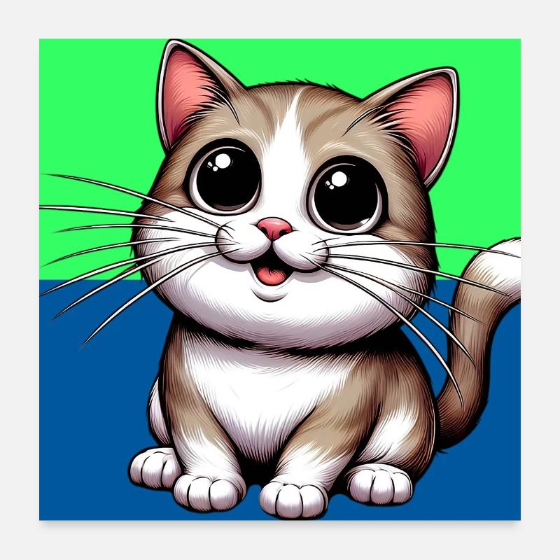 Katze Poster 60x60 cm