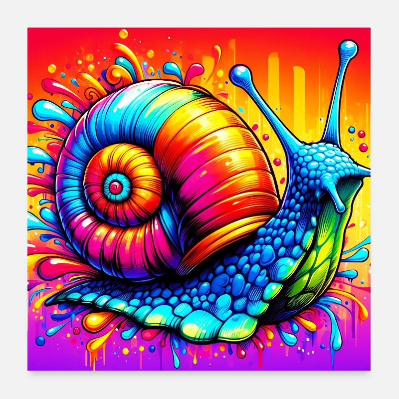 Snail Poster 24" x 24" (60x60 cm)