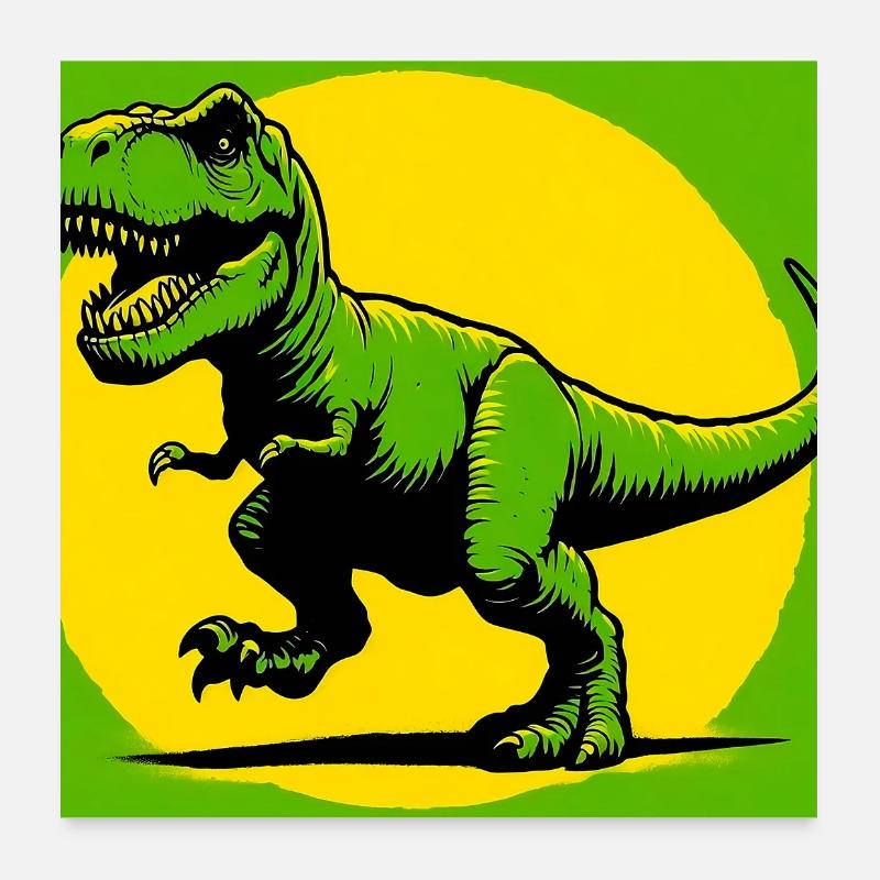 dinosaure Poster 60 x 60 cm