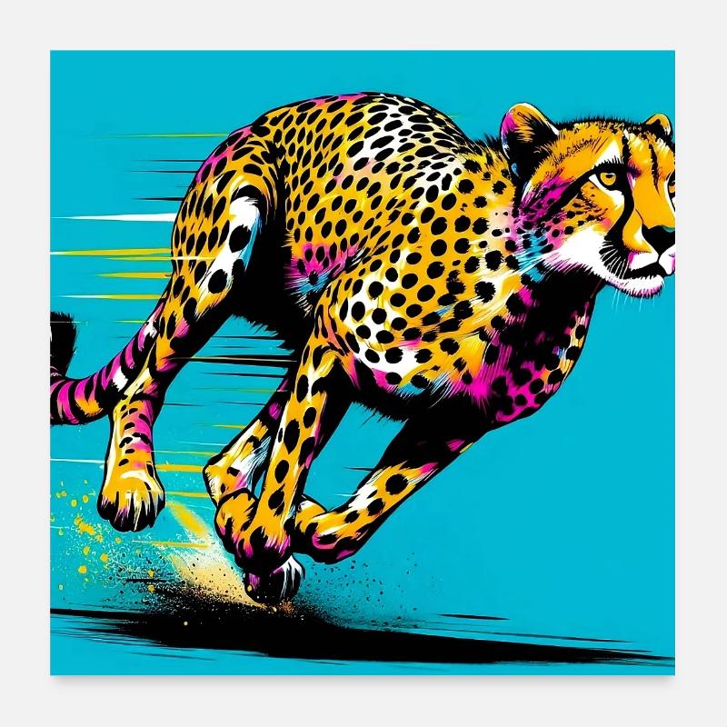 guépard Poster 60 x 60 cm