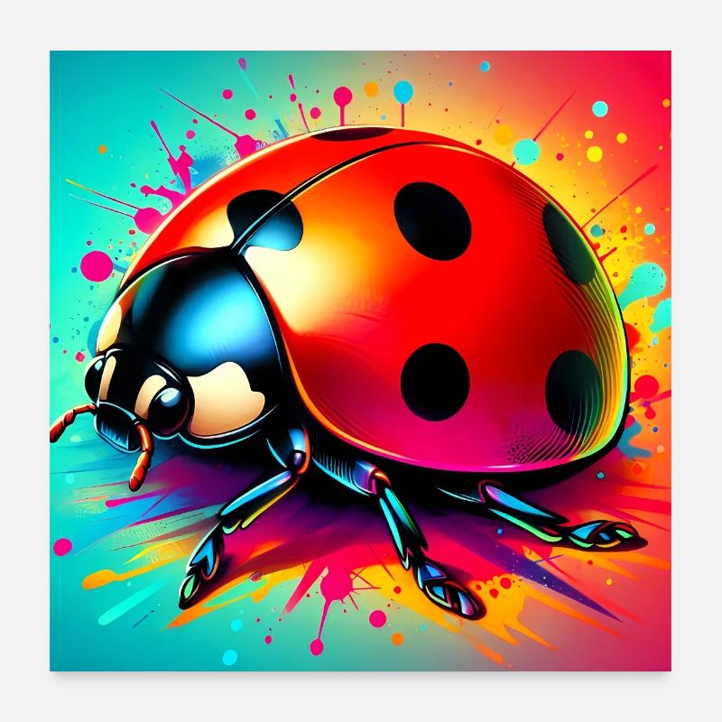 ladybird Poster 24" x 24" (60x60 cm)