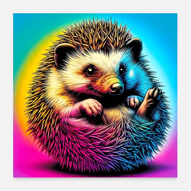 hérisson Poster 60 x 60 cm