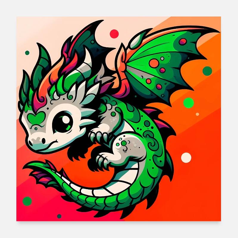 dragon Poster 60 x 60 cm