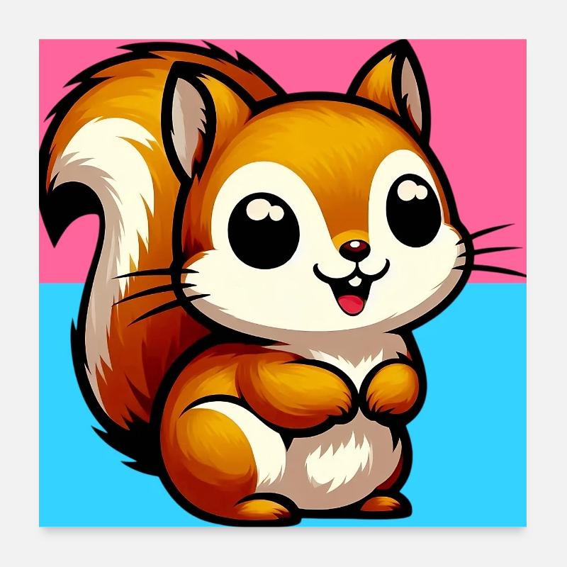 Eichhörnchen Poster 60x60 cm